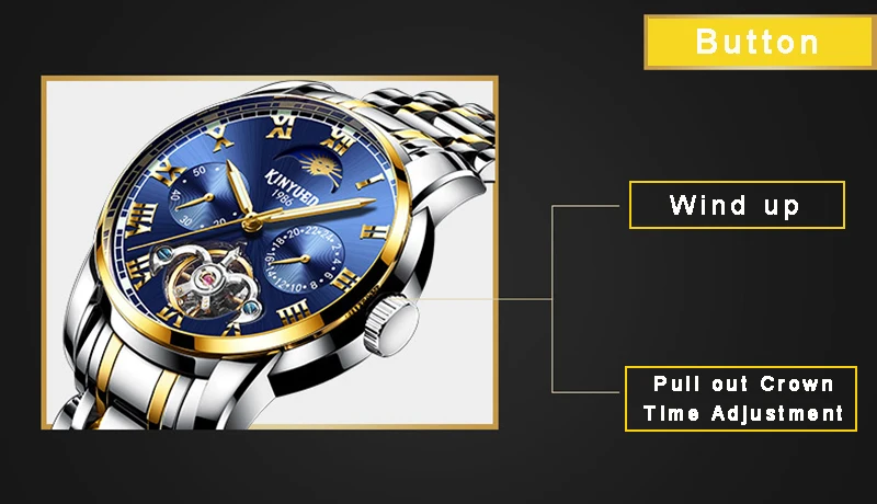 Original Top Brand Mens Business Watches Luminous Hands Skeleton Tourbillon Automatic Watch Mechanical Moon Phase Montre Homme (9)