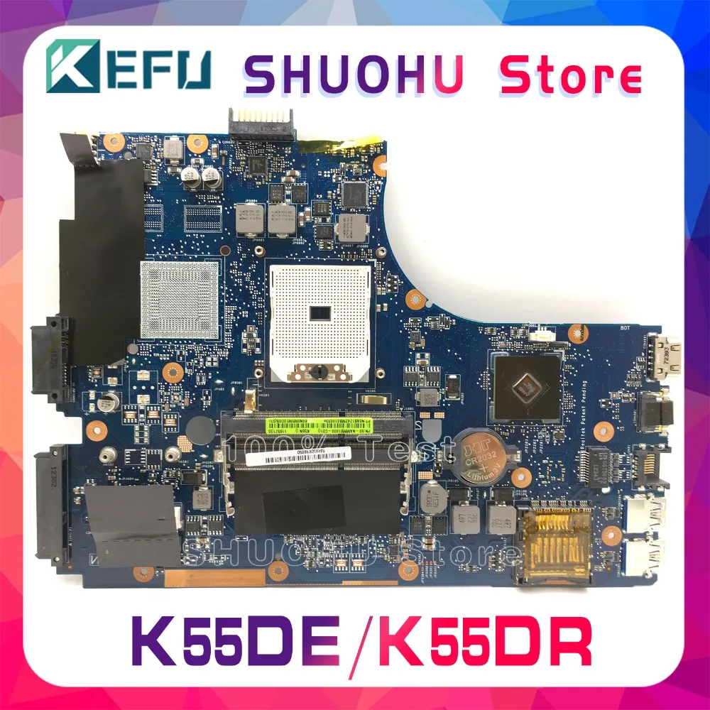 Материнская плата KEFU для ноутбука ASUS K55DE K55DR K55N K55D REV: 2 0 протестированная на 100%