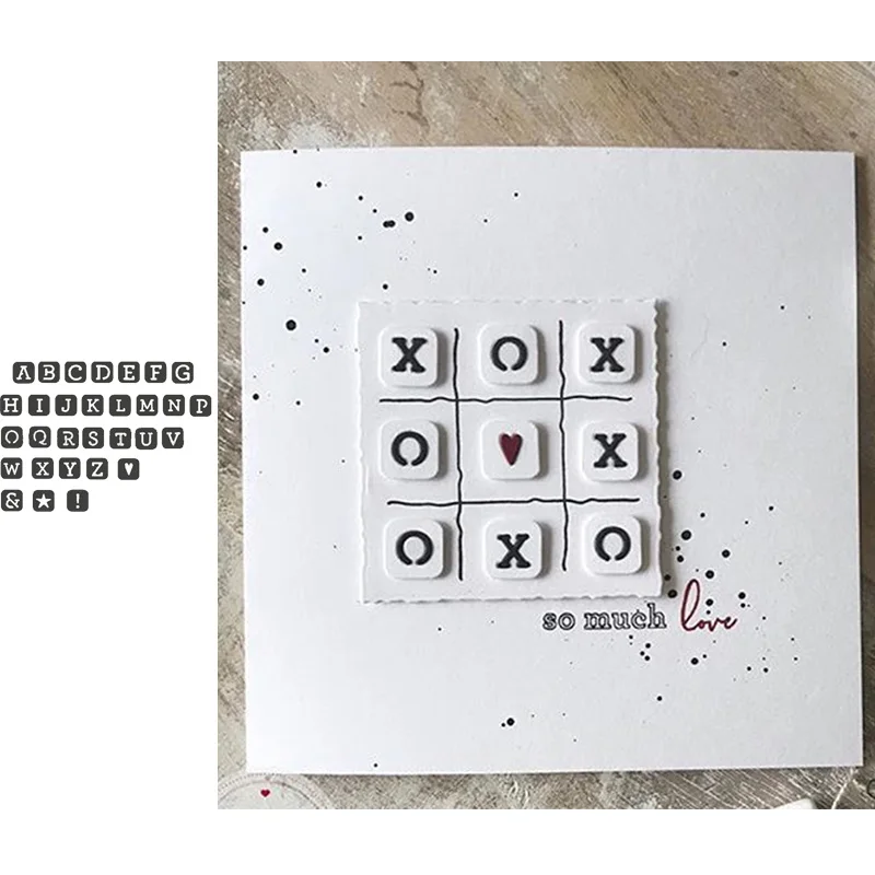 

Mini Alphabet in Square Metal Cutting Dies for Scrapbooking and Cards Making Paper Craft Dies New 2019