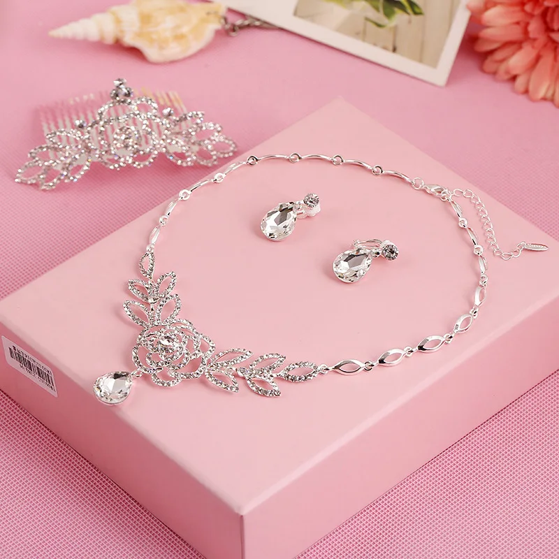 3 НЬЮ-ЙОРК компл./лот невеста набор три комплекта высокого класса цепи Корейской невесты свадебные аксессуары оптовая ювелирная фабрика