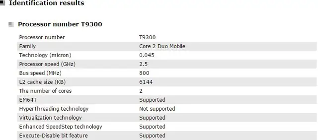 Core 2 Duo T9300 SLAQG SLAYY CPU Laptop Processor 2.5 GHz