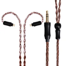 FDBRO MMCX IM IE80 2Pin OCC Silver Plated Headphone Cable Earphone Connector 3.5/2.5/4.4mm Balanced 8-Core Plated Silver Cable bgvp m1 apt x bluetooth v4 2 cable for mmcx earphones hifi 8 core occ silver plated cable with microphone for shure for ue