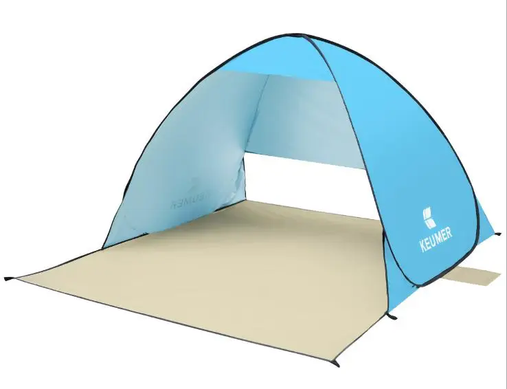 Быстрый Автоматическая Открыть Рыбалка сад пляжные складная палатка для кемпинга 2-лицо анти-УФ солнце тент укрытие открытый мгновенной простой палатки - Цвет: Blue