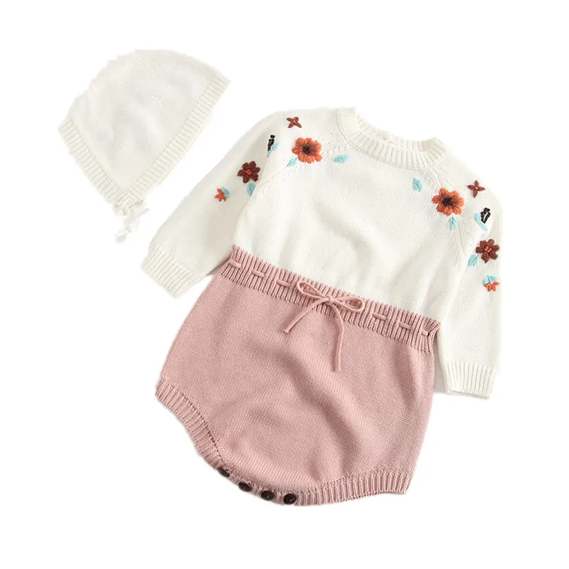 Kopen Nieuwe mode baby rompertjes baby boy kleding mouwloze pasgeboren Knited romper baby meisje kleding jumpsuit baby kleding