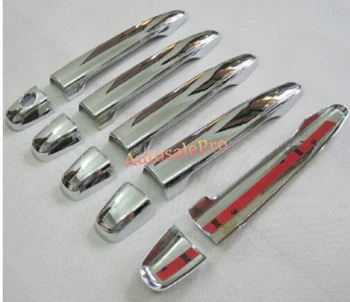 

ABS Chrome Door Handle Cover Trim 10Pcs For Toyota Prado Fj120 2003 2004 2005 2006 2007 2008 2009