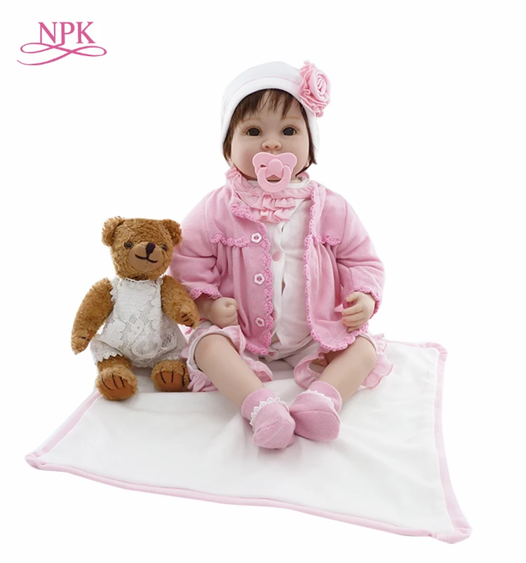 NPK 20 дюймов Reborn Baby Dolls DIY игрушки силиконовые реалистичные детские куклы с полным
