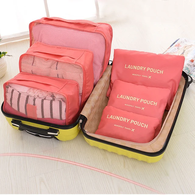 Waterproof 6pcs Travel Storage Bag Clothes Ng Cube Luggage Waterproof 6pcs Travel Storage Bag Clothes Ng Cube Luggage Organizer Pouch Home Outdoor Organization