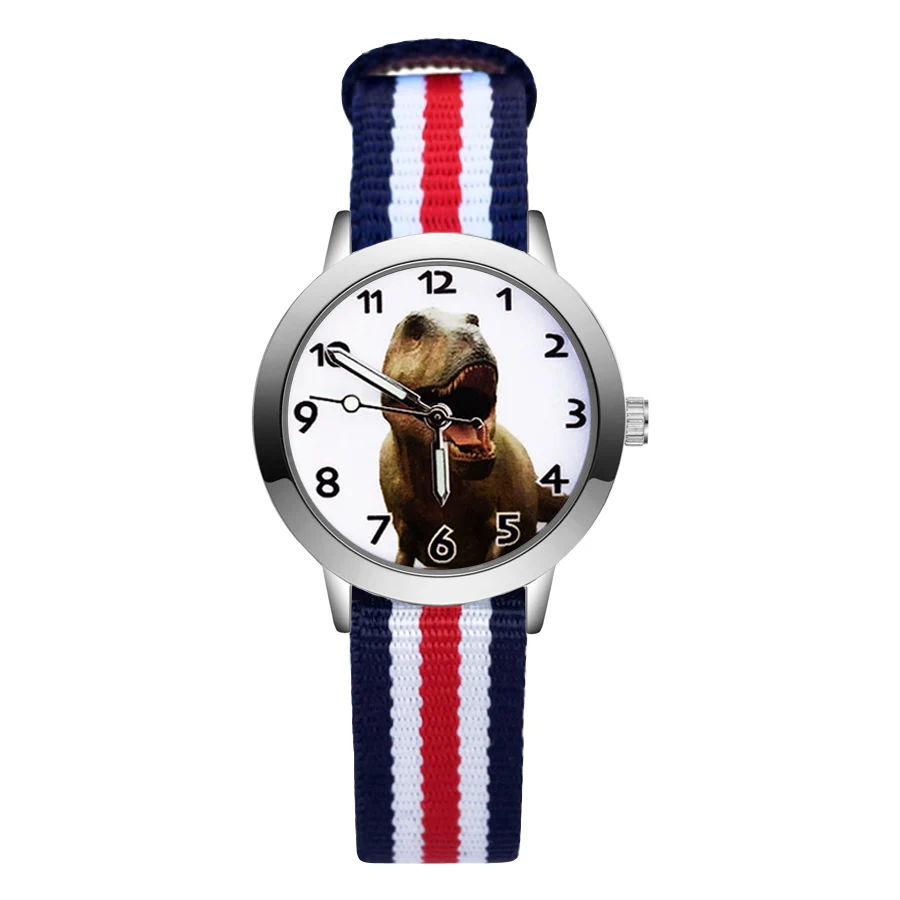 

Fashion Cartoon Cute dinosaur style Children's Watches Kids Student Girls Boys Quartz Nylon strap Wrist Watch JA50