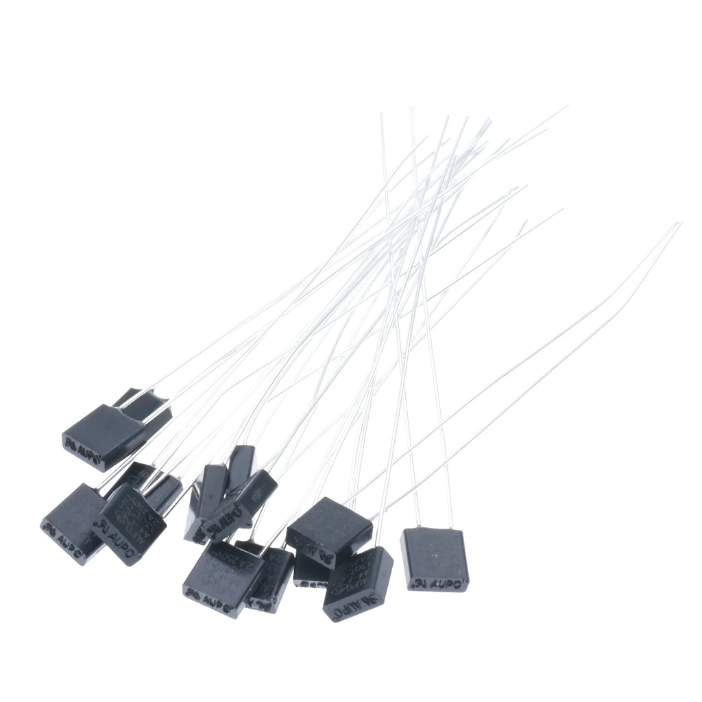 

100pcs square black Albemarle temperature fuse 2A 250V 130 degrees RH130#