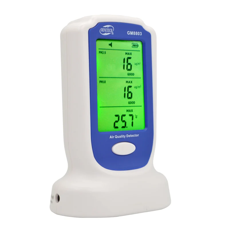 GM8803 Household Digital Rechargeable PM2.5 PM10 air quality pollution detector monitor sensor air quality detector