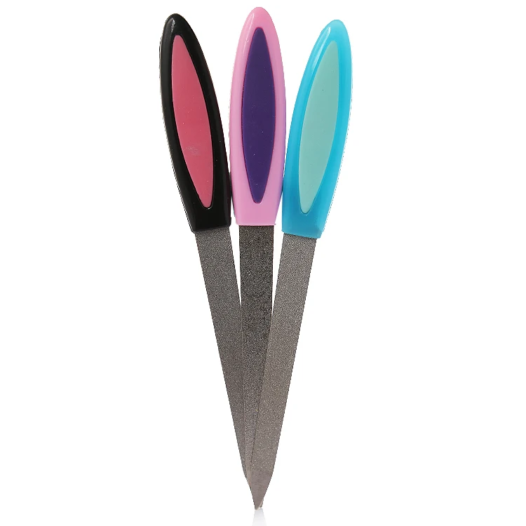 1 Set Pink & Blue & Black Nail File Nail Files Manicure Tools Double