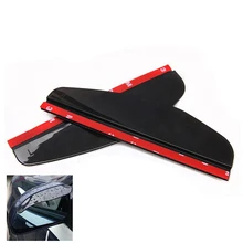 Universal Flexible PVC Car Rear-view Mirror Rain Shade Rainproof Blades Car Back Mirror Eyebrow Rain Cover, Black