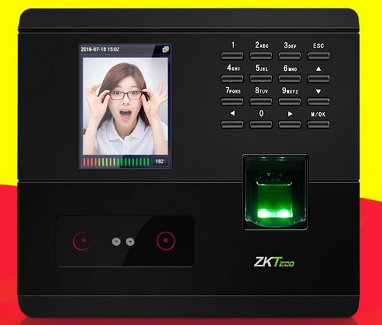 

Biometric face+fingerprint recognition attendance machine facial door lock access