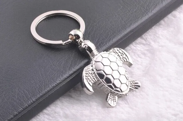 

FREE shipping by FEDEX 100pcs/lot 2014 Wholesale Zinc Alloy Turtle Keyring Metal Turtle Keychain for Promotion