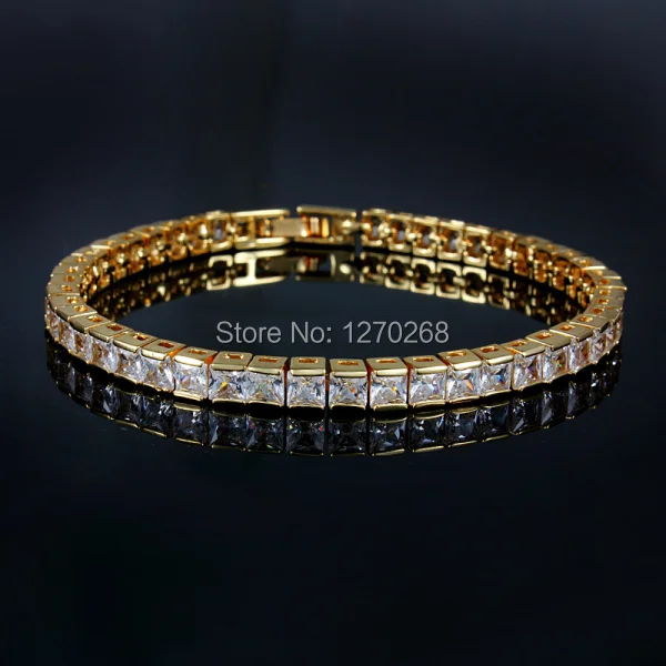 Luxury design gold color charm bracelet with 4A Zircon Fashion Jewelry