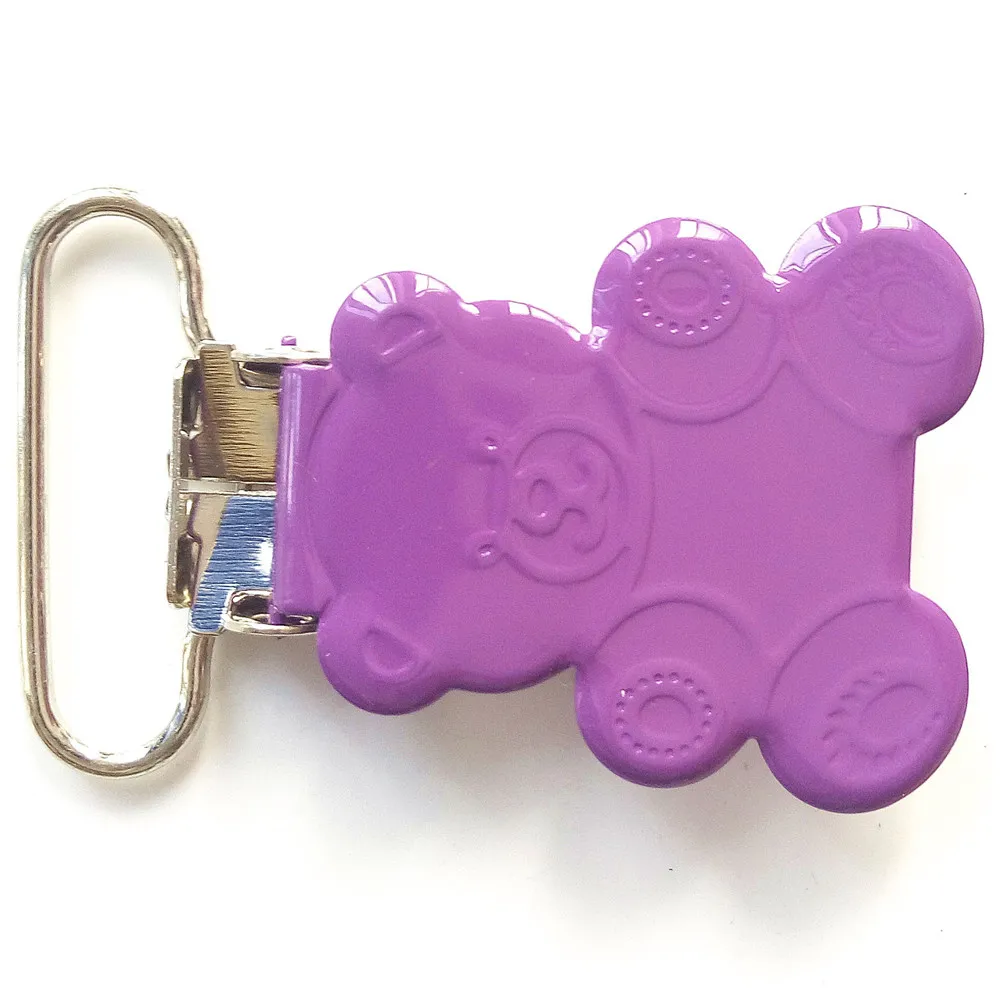 200pcs/lot Hot products discounted paint lron lavender ted bear suspender clips for baby | Дом и сад