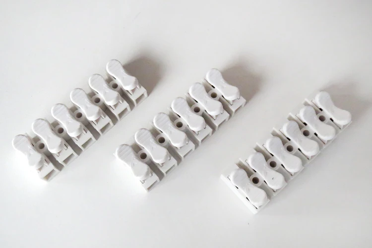 

5pcs/lot 6p Spring Wire Quick Connector Splice L17 Clamp Terminal No Welding No Screw Cable 6 Way Led Strip CH-6