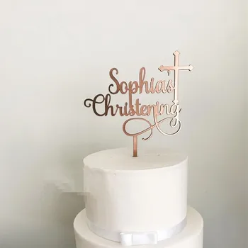 

Custom Christening Cake Topper Baby Shower Baptism Christening Party Decor Baptism Cake Topper Personalized Name