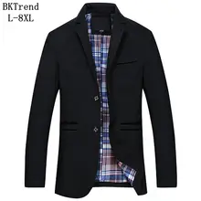 BKTrend 7XL 8XL мужские блейзеры Новое поступление Мужской Повседневный модный костюм Blaser Masculino мужской пиджак мужской блейзер дизайн