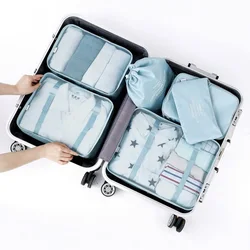 6pcs Waterproof Large Capacity Luggage Travel Bag Set Men Women Packing Cubes Organizer Double Zipper Storage Bag 6pcs Waterproof Large Capacity Luggage Travel Bag Set Men Women Packing Cubes Organizer Double Zipper Storage Bag