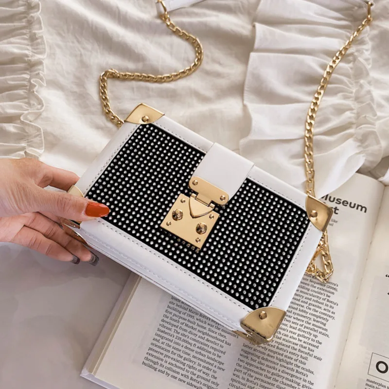 

Female Crossbody Bags For Women 2019 High Quality PU Leather Luxury Handbags Designer Sac A Ladies Rivet Shoulder Messenger Bag