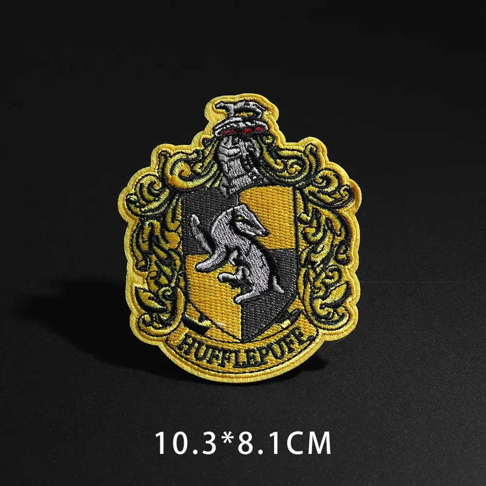 Новые магические значки-патчи для одежды, железные наклейки Ravenclaw Gryffindor Slytherin Hufflepuff Diy