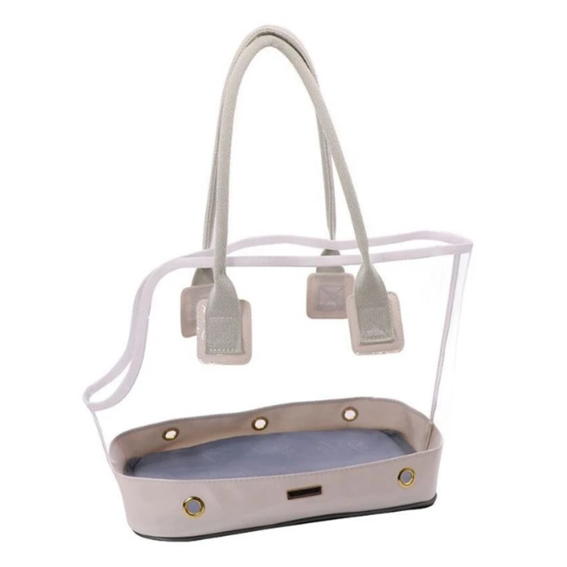 Cute Transparent Small Pet Cat Dog Travel Luxury Carrier Bag Chihuahua Dog Puppy Outdoor Carrying Bags Tote Handbag White