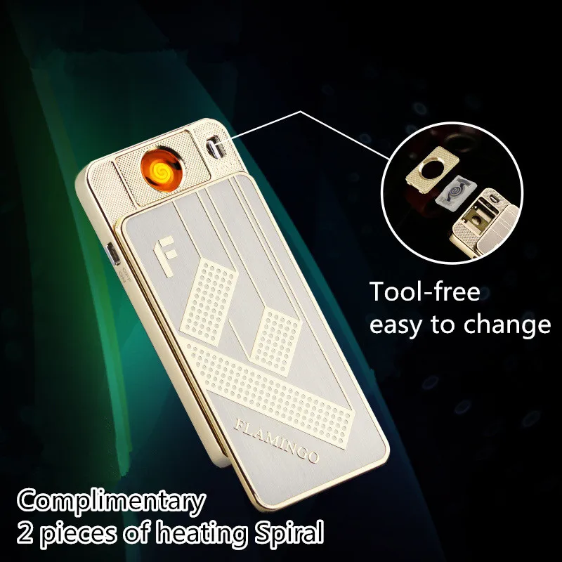 USB Зажигалка перезаряжаемая электрическая зажигалка сменная нагревающая