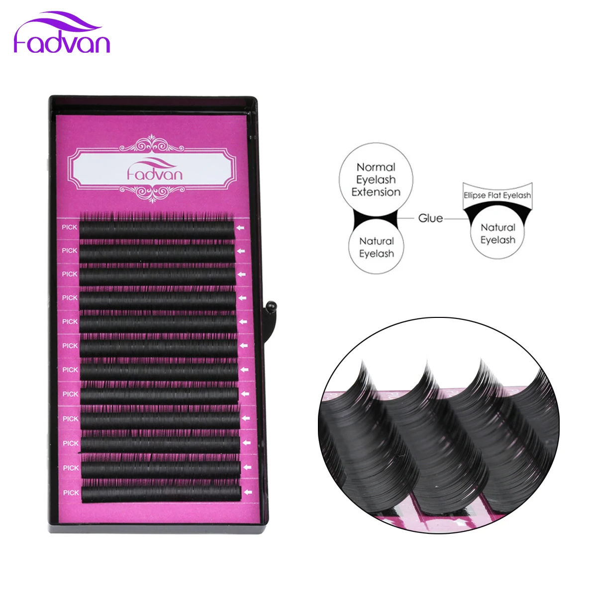 Buy Fadvan1 Tray/Set Ellipse Eyelash Extension