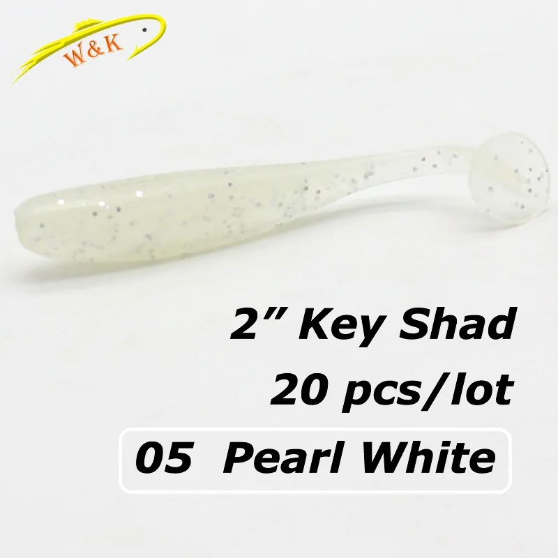 Малый Swimbait " T-Tail Shad 20 шт./лот рыболовные приманки с солью и ароматом мягкие приманки тонущие шэд гольян ледяные рыболовные приманки - Цвет: Pearl White 05
