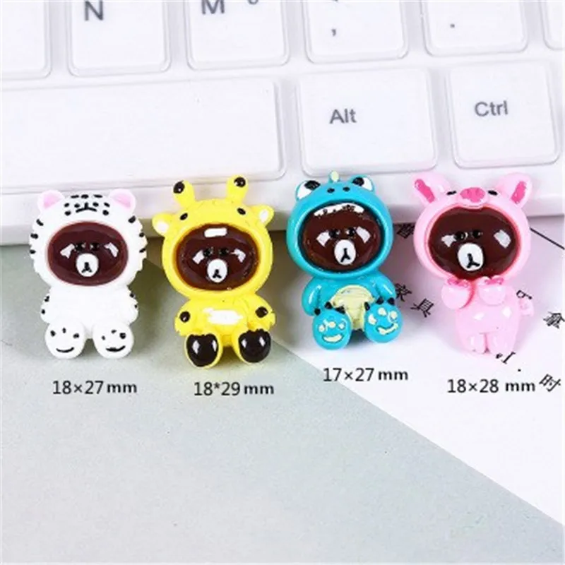 

1PC Cute Bear Dolls Filler for Clear/Fluffy Mud Box Popular Children Toys Kids Lizun Slime DIY Kit Accessories Modeling Clay