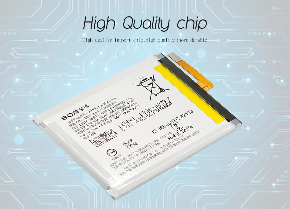 SONY LIS1618ERPC телефон Батарея 2300 ма-ч для Xperia XA F3111 F3112 E5 ...