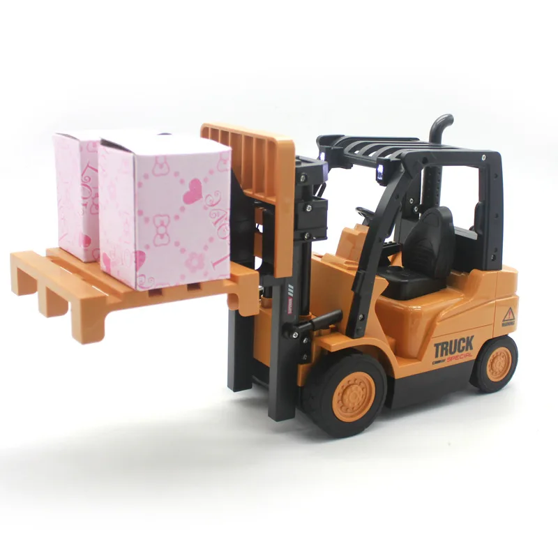 7 Channel Simulation Loading and Unloading Truck Super Heavy Work Forklift Wireless Remote Control Engineering Car