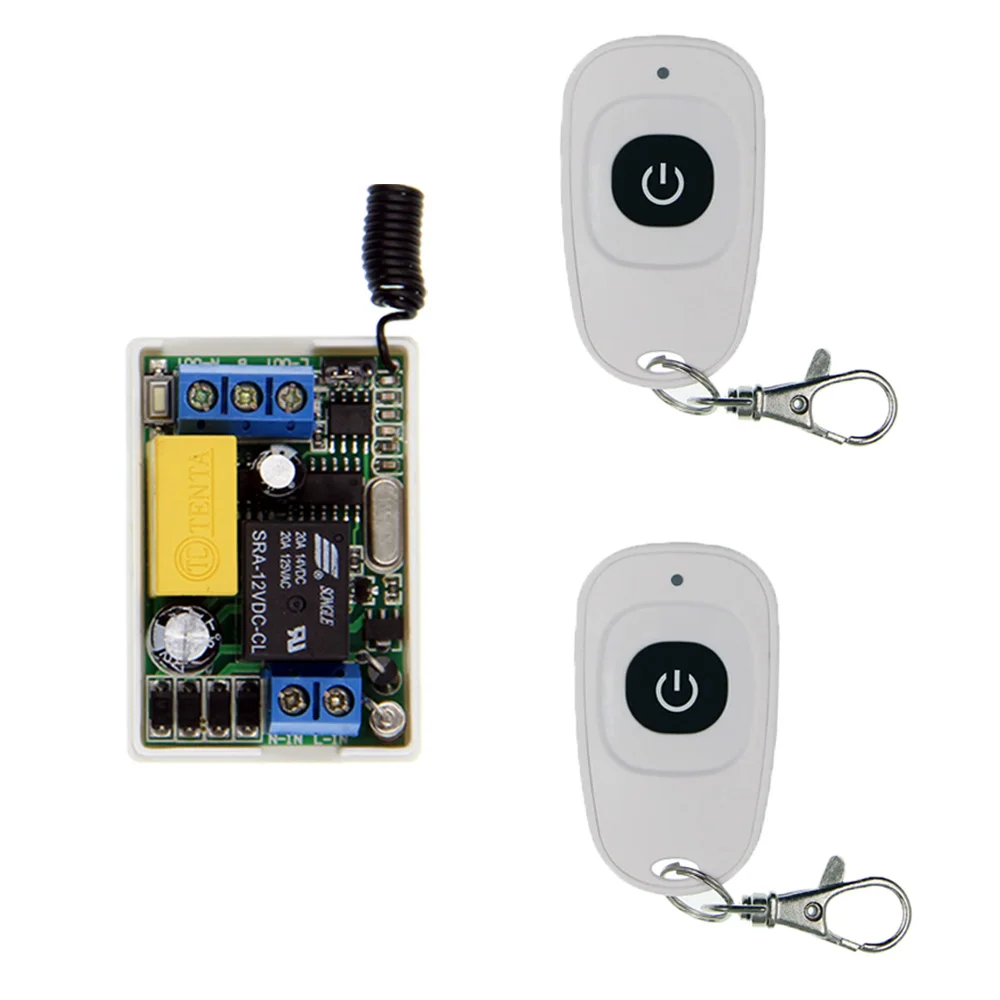 

Mini Size 220V 1CH 1CH 10A Wireless Remote Control Switch Relay Receiver+ 2X Waterproof Transmitter ,315/433 MHz,Toggle