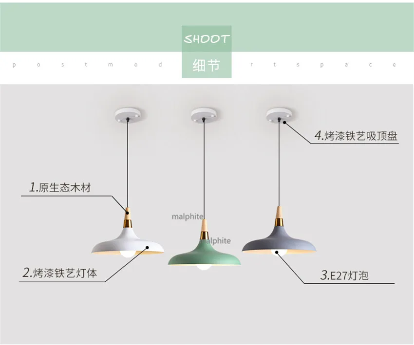 Nordic Макарон подвесные лампы для ресторана простой Декор Подвеска Лофт Hanglamp LightsLiving комнаты Спальня дома осветительная арматура