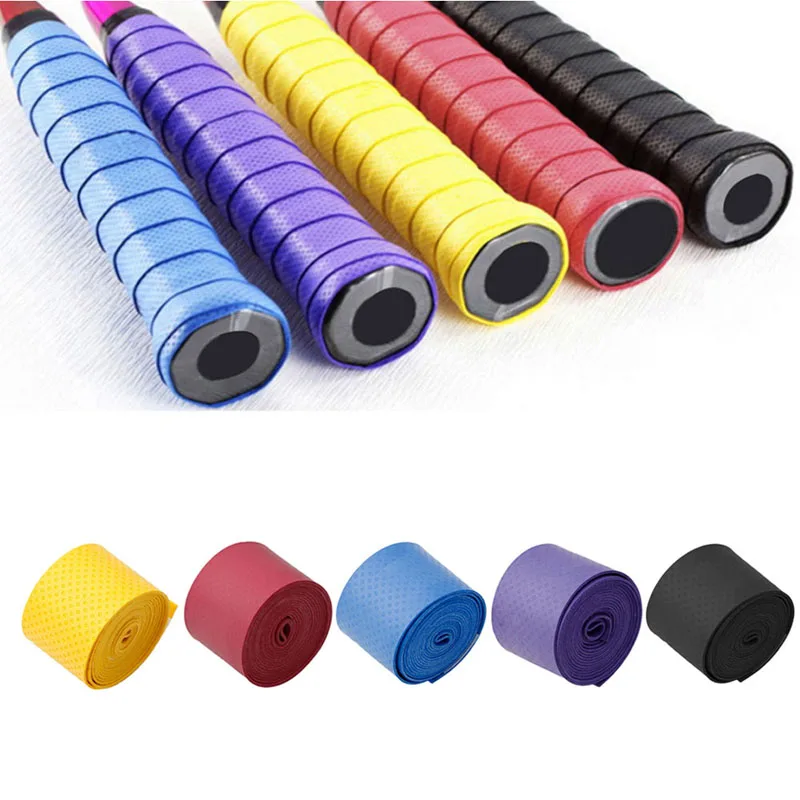 امتصاص العرق تنفس مكافحة زلة مضرب overgrip لفة تنس الريشة باند