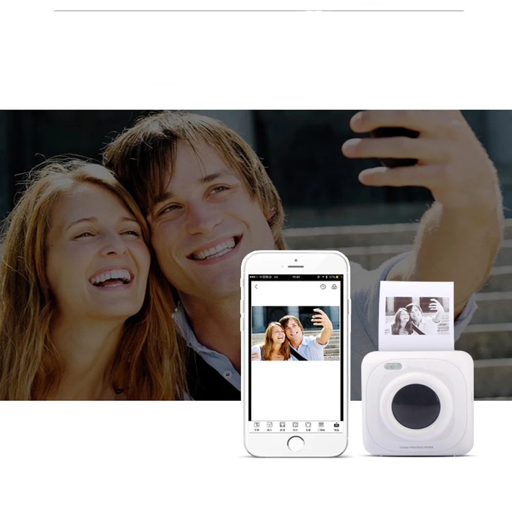 Мини фотопринтер PAPERANG портативный термопринтер Bluetooth для Android IOS мобильный