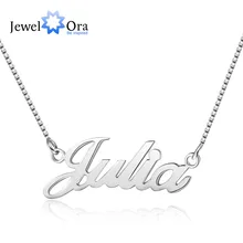 Personalized DIY Name Necklace 925 Sterling Silver Pendant Necklace Come With Bag Christmas Gift For Her (JewelOra NE101640)