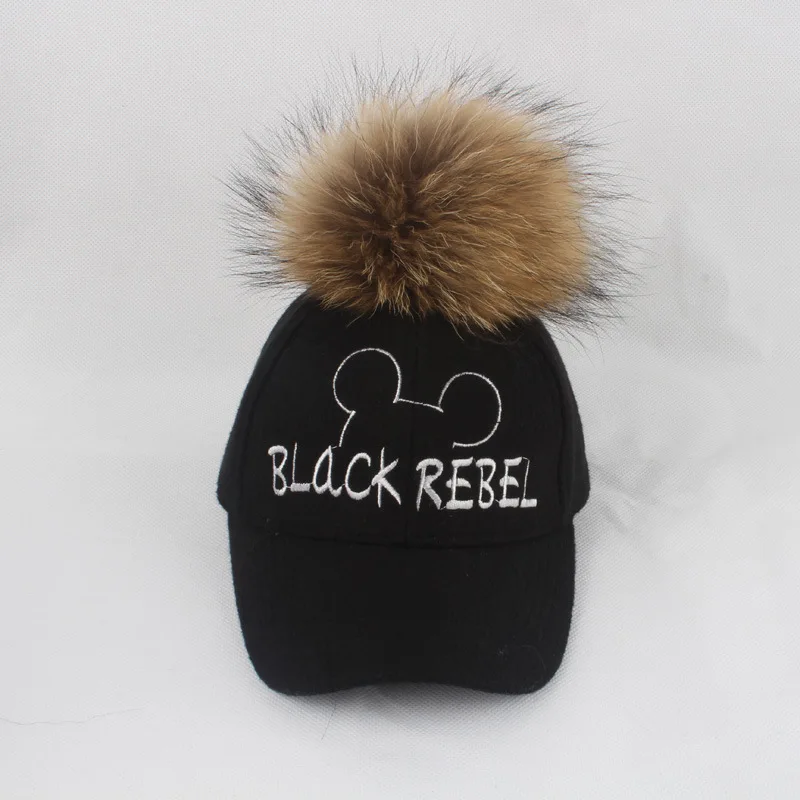 Autumn Winter Woen's Hat Woolen Thick Warm Baseball Cap Cover The Ears