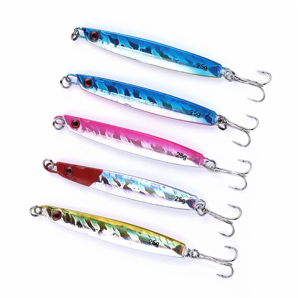 5Pcs Sinking Lead Bait 8CM 25G Fishing Tackle Jigging Lure Isca Artificial Hard Metal Jigs | Спорт и развлечения