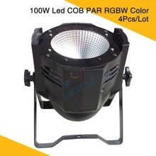 4 шт./лот) монолитный блок светодиодов 100 Вт Настенный светильник RGBW DMX 512 Управление светодиодный COB диджей, мигающий свет клуб диско волновое Освещение сцены