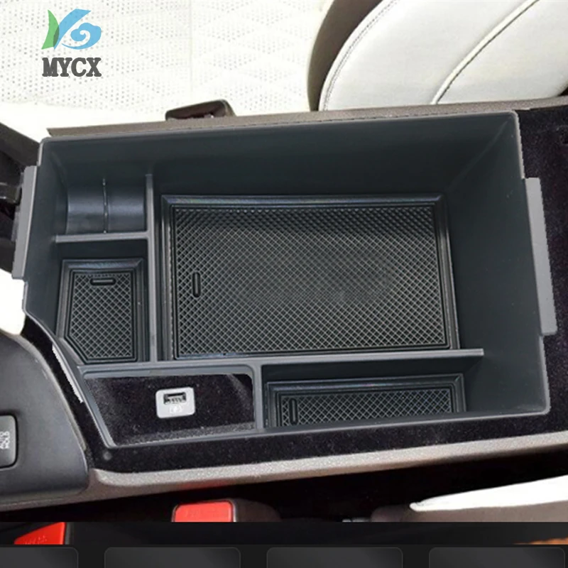 

Special Use In Car 2018 For Infiniti QX50 Central Trunk Storage Box Tray Armrest Box Seat Service Case Sorting Function Tray