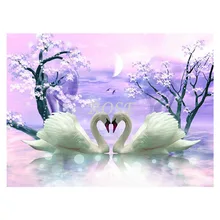 

Home Decoration Two Swans 5d Diamond Embroidery Diy Diamond Paiting Round Drill Rhinestone Crafts Needlework Gift F01
