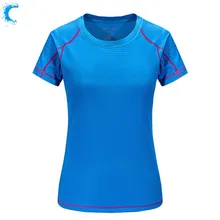 Уличная Женская быстросохнущая Спортивная футболка с короткими рукавами и круглым воротником, футболки для бега, походные топы для рыбалки