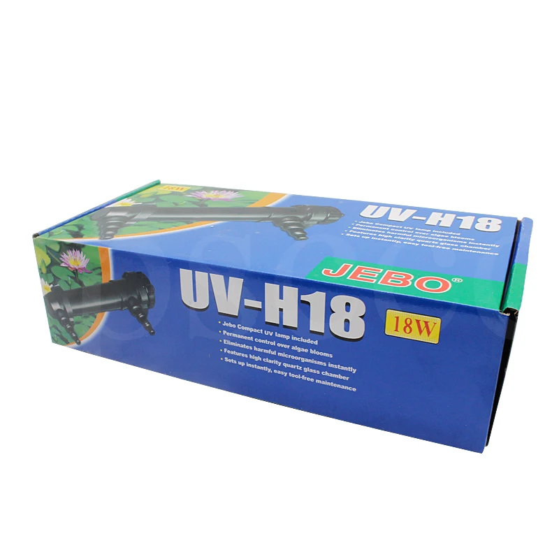 JEBO UV-H18W 18 Вт ультрафиолетовая бактерицидная лампа фильтр УФ лампа резервуар для воды стерилизация лампа удаление водорослей дезинфекция