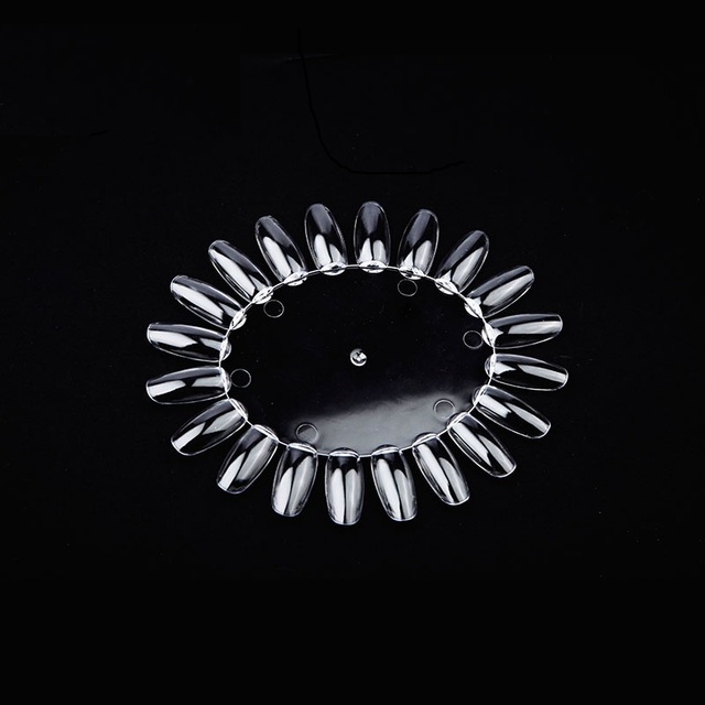 False Nail Tips Color Card Transparent White Buckle Ring Nail Art Practice Tools Manicure Patterns gel lacquer