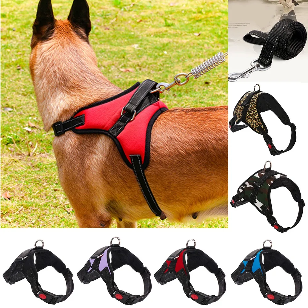 Hot Sale Nylon Heavy Duty Dog Pet Harness Collar K9 Padded Extra Big