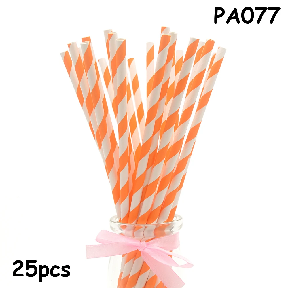 25pcs Drinking Paper Straws Gold Heart Star Stripe Paper Straws For Birthday Baby Shower Decoration Gift Party Event Supplies - Цвет: PA077