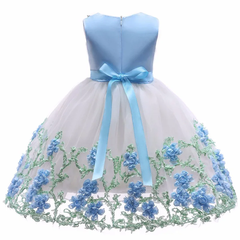 Летнее платье для девочек Свадебная вечеринка, платье Детские платья для девочек; элегантное платье принцессы с цветочным рисунком одежда для детей 2, 3, 9, 10 лет