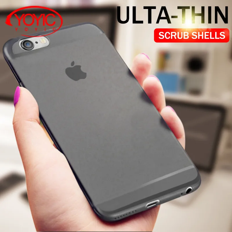 

YOYIC Ultra-thin 0.3mm Matte Transparent Phone Case For iPhone X 7 6 6s 8 Plus Protective Case For iPhone 5 5s 6 8 7 Plus Cover